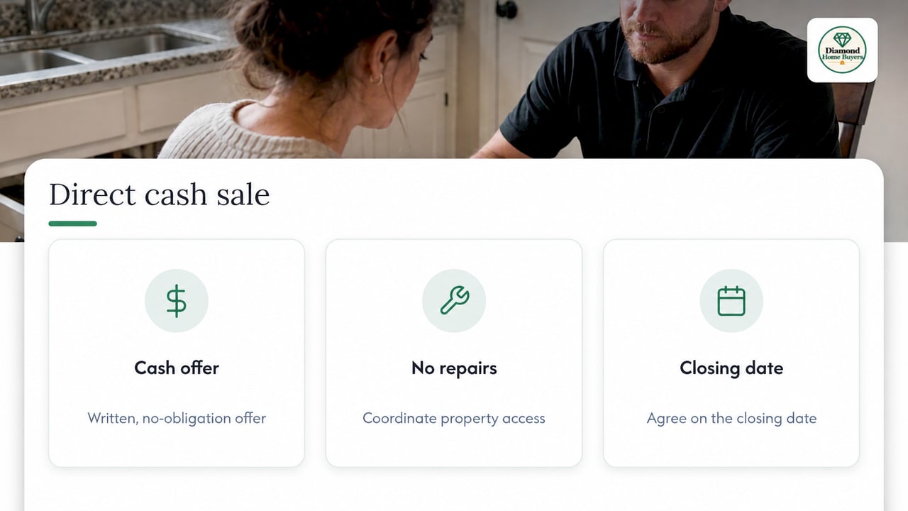 Direct cash sale overview: written offer, coordinate property access and agree on the closing date